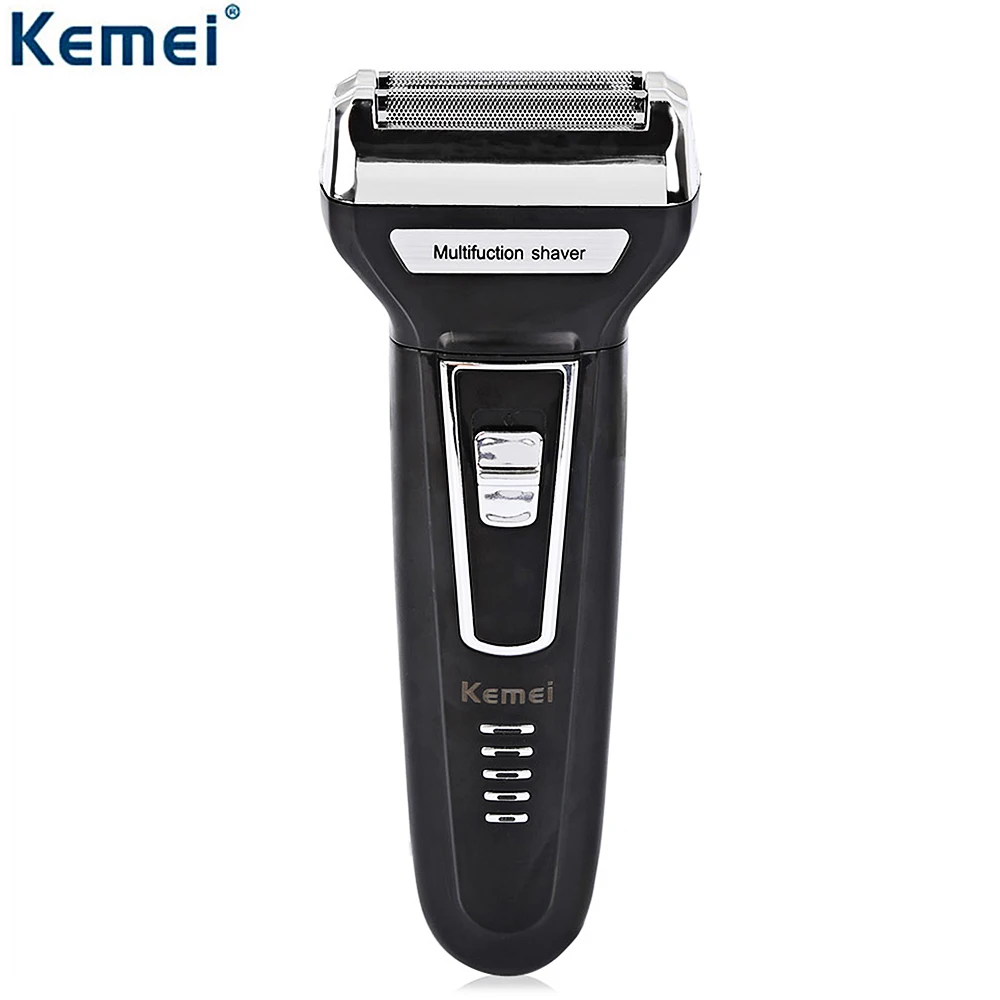

Kemei KM-6558 Reciprocating 3 Blades Electric Shaver Travel Use Safe Razor For Men Electric Shaver With Precision Titanium Mesh