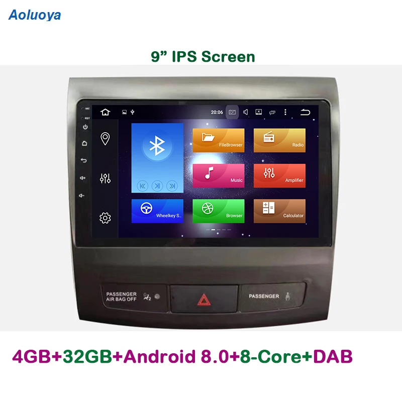 Discount Aoluoya 9" IPS 4G RAM 32G RAM Octa Core Android 8.0 CAR DVD PLAYER  For Mitsubishi Outlander 2006-2011 2012 Radio GPS Navigation 0