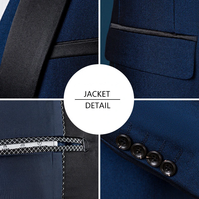 Желанная пора Для мужчин королевский синий смокинг костюм 2017 Нарядные Костюмы