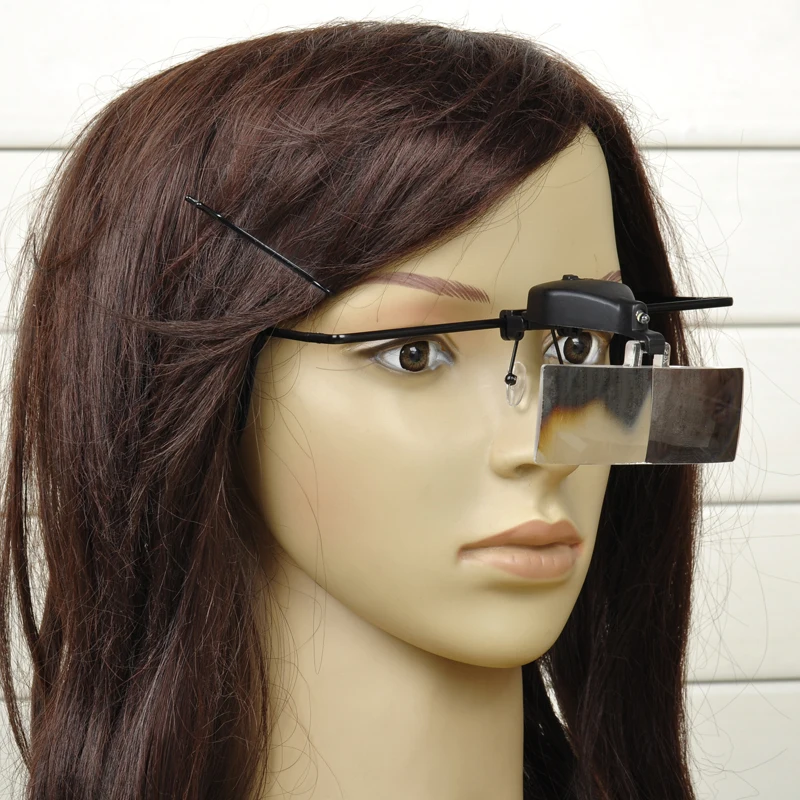 1.5X 2.5X 3.5X Illuminated Glasses Style Reading Repair Supporting Magnifier Loupe Magnifying Glass with LED Lamp | Инструменты