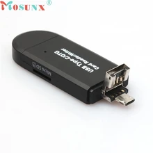 MOSUNX Futural цифровой USB-C Тип C/USB 2,0/Micro USB/OTG TF SD MMC Card Reader для телефон Macbook Прямая F30