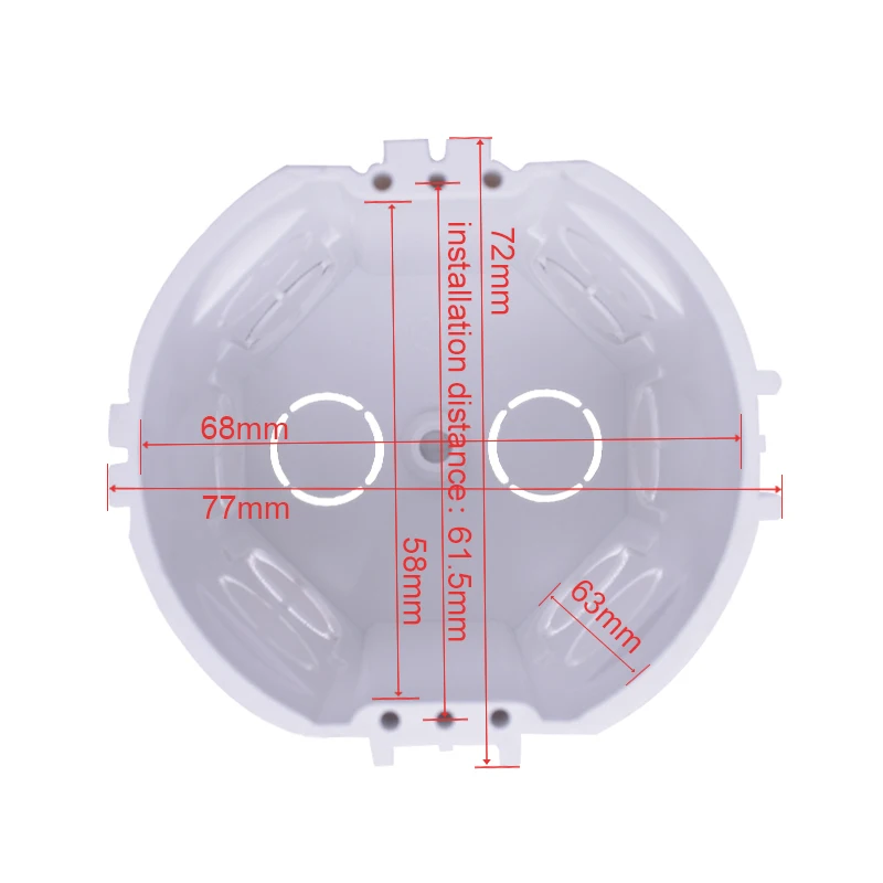 86*86 мм белая лента Универсальная коробка с настенным креплением настенный выключатель и розетка Пластиковый корпус для выхода 86 мм