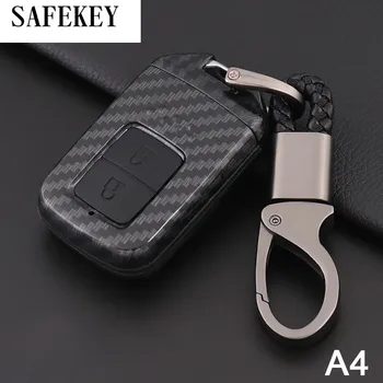 

Carbon Fiber Car Emblem Key Case Cover Keychain Silicone Case For Honda Spirior Fit Civic Accord City CB400 CRV Jazz Key Case
