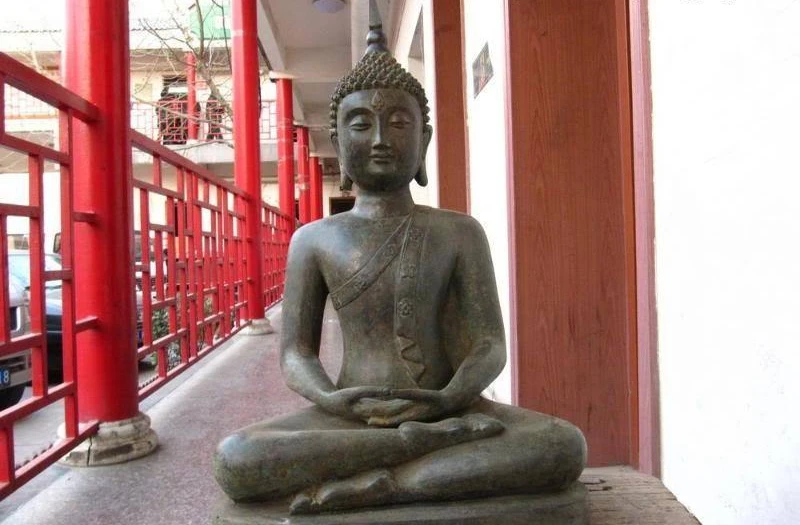 

18"Vintage Bronze Thailand Sit Sakyamuni Buddha Statue