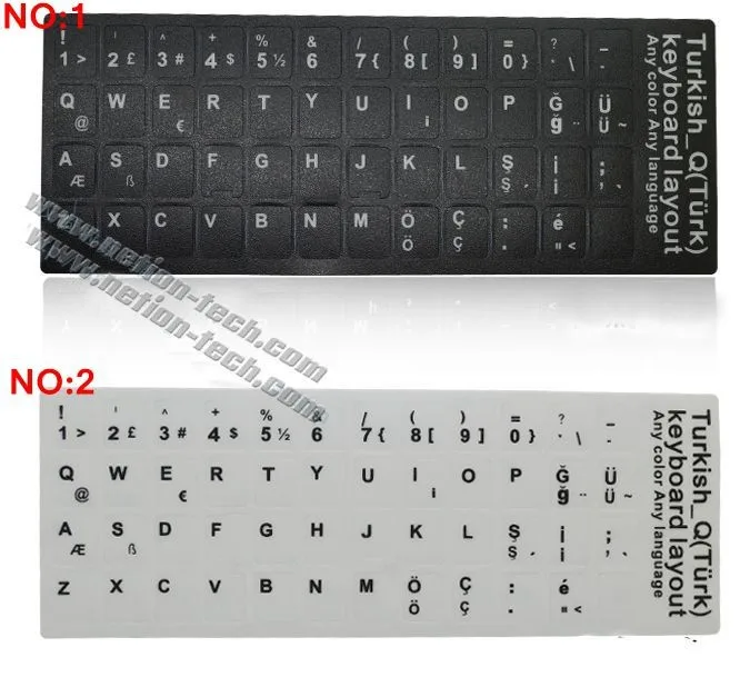

High Quality! Turkish keypad label sticker, Eco-environment Plastic Turkish keyboard stickers for Laptop/computer