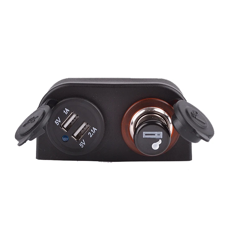 IZTOSS Dual USB Водонепроницаемый Cap 12 В Сигареты Разъем Выход для автомобиль отправить 4x терминалы 4 шт. 15 см кабель 2 шт. винт как подарок