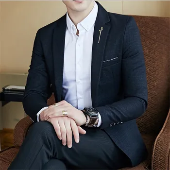 

Male Autumn Blazer Hombre Blazer Masculino Completo Plus Size Slim Fit Male Blazer Vintage Suit Jacket Men Chaqueta Hombre suit