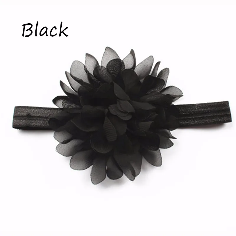 Fashion Girls Headbands Chiffon Kids Hairband Flower Infant Headwear Photography Props 8 Colors Hair Accesories Free Shipping (5)