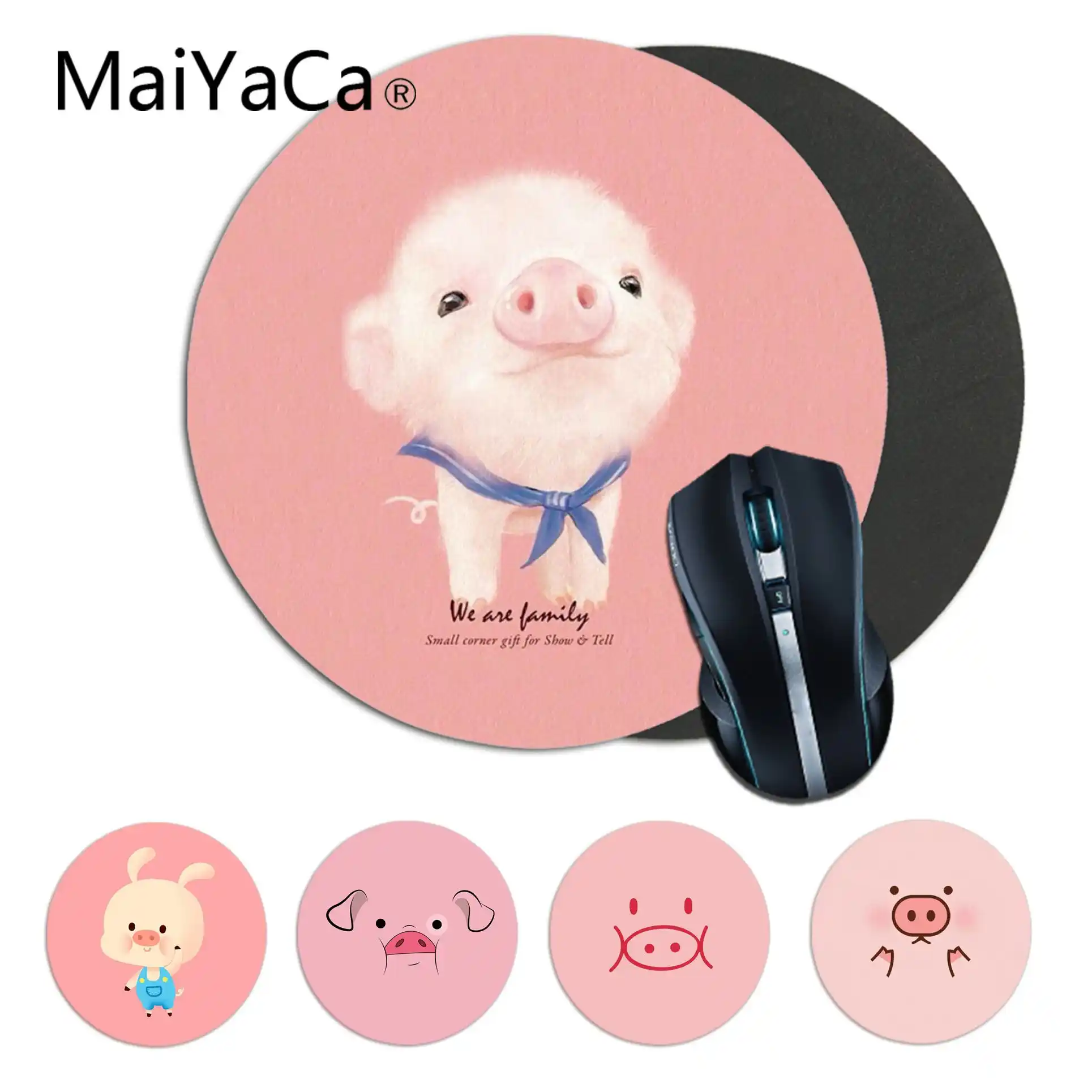 Maiyacaピンクかわいい豚オフィスゲーマーソフトラウンドマウスパッドゲーミングマウスパッドpcのラップトップノートブックのためのゲーマーデスクパッド Mouse Pads Aliexpress