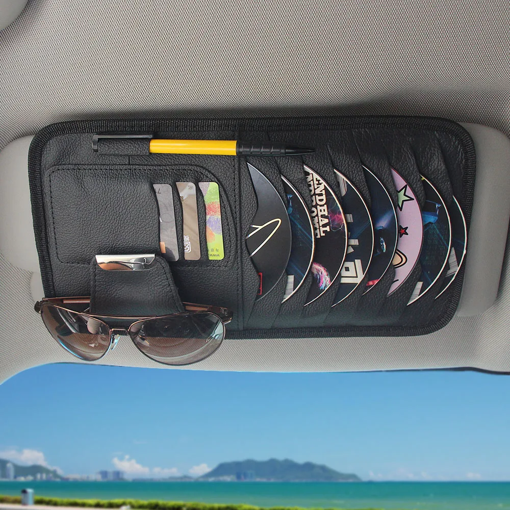 Car Sun Visor CD Organizer Storage Holder For opel astra j peugeot 307