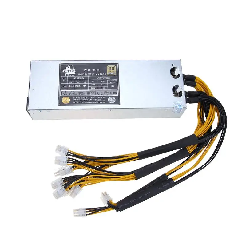 

ALLOYSEED 1800W 180-264V Platinum Antminer With 10pcs interface computer power supply For Antminer Miner Mining Power Supply