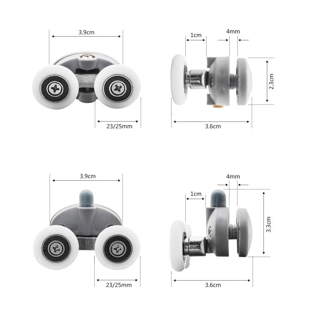 Vagsure 4 шт.-8 шт./компл. 23 мм 25 мм Ovel стиль верхней и нижней двойной раздвижная душевая дверь ролики бегунок колеса шкивы оборудования