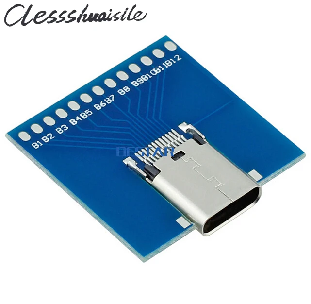 

10Gbps USB-C USB 3.1 Type C Type-C Female Soldering Cable Test Socket PCBA Board Adapter Welding Connector Adaptor