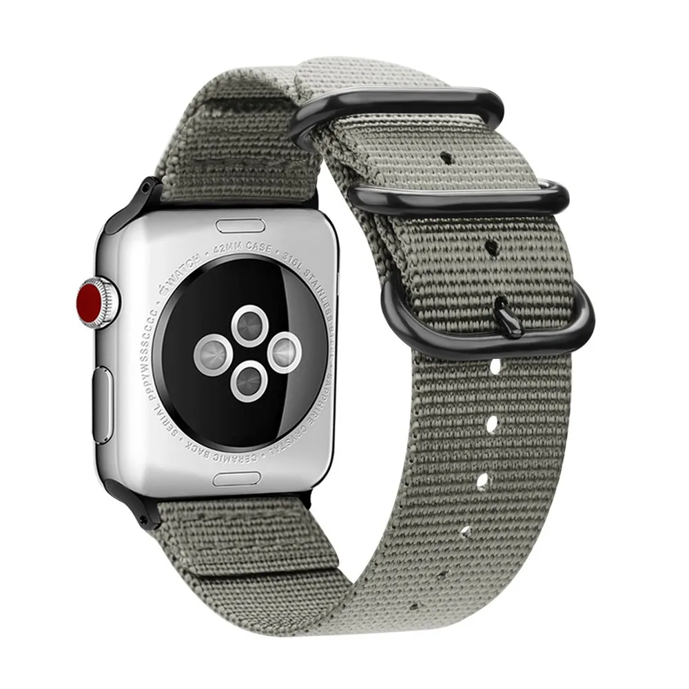 Лидер продаж нейлоновый ремешок для наручных часов для Apple Watch Series 4 5 42 мм 44 мм мягкий спортивный кожаный браслет 38 мм 40 мм, ремешок для наручных часов iwatch 1/2/3