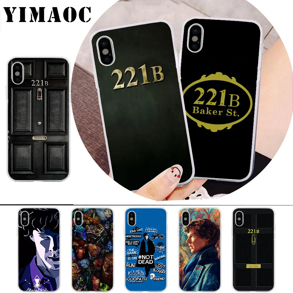 YIMAOC Sherlock Holmes Soft Silicone Case for iPhone X r s Xr Xs Max 8 7 6S 6 Plus 5 5s SE