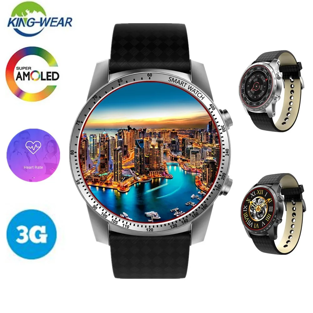 KingWear KW99 3g Смарт часы телефон Android 5 1 gps умные для мужчин MTK6580 четырехъядерный 1. 3G Гц