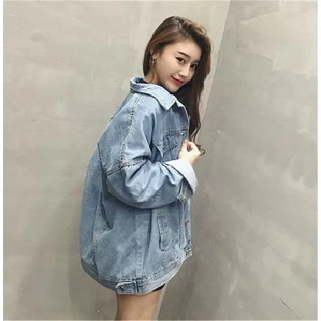 US $14.98 Autumn Women Loose Basic Coats Female Jeans Coat Feminino Slim Denim Jacket Oversize Bomber Streetw
