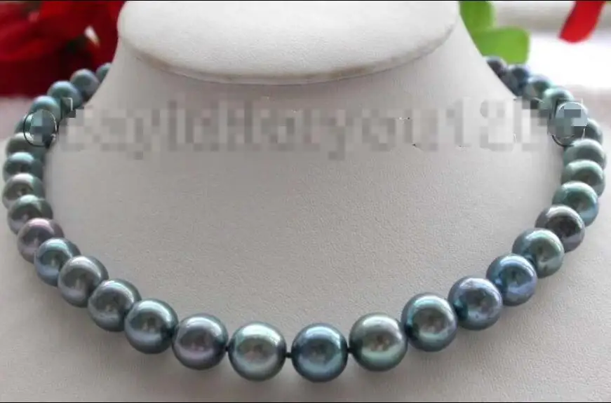 

Free shipping hot sale Women Bridal Wedding Jewelry >>17.5" Genuine Natural 11mm Peacock Round Pearl Necklace