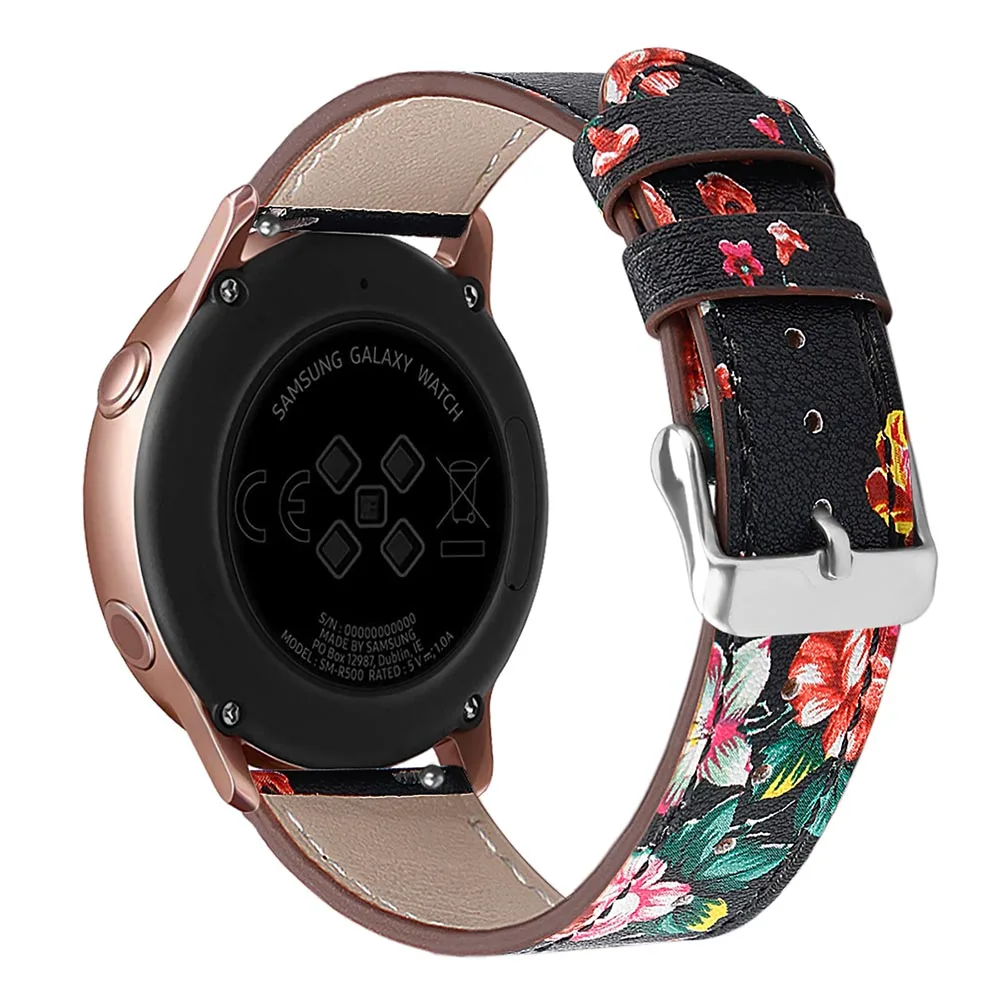 Tschick для samsung Galaxy Watch Active band, 20 мм быстросъемный роскошный ремешок из натуральной кожи для Galaxy 42 мм