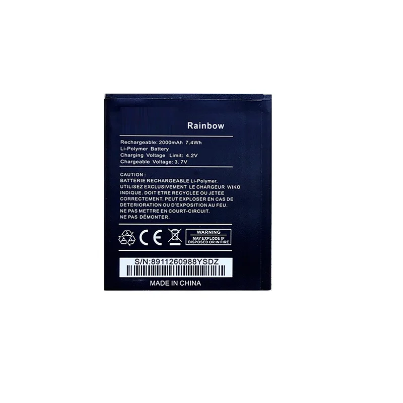 CUUSEY-Rechargeable-Mobile-Phone-Battery-For-Wiko-Rainbow-Battery-2000mah-7-4Wh-3-7V-Lithium-Backup