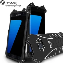 R-JUST batman for samsung galaxy s7 edge metal aluminum Shockproof Cover case s7edge g9350 Armor anti-knock phone cases