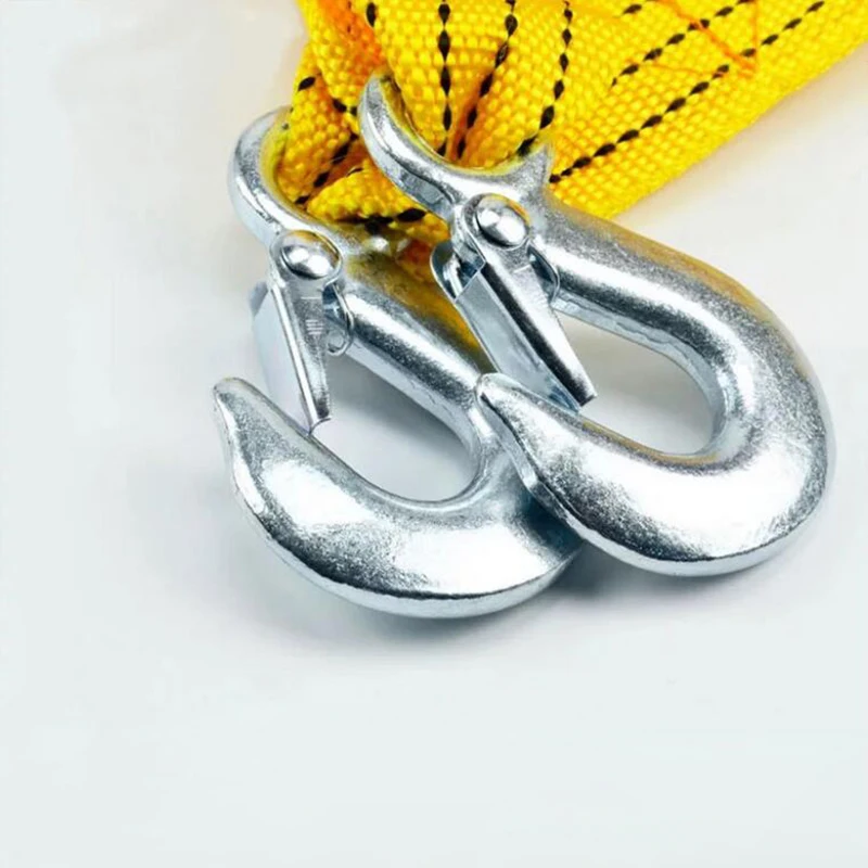 300cm 4 Tons Universal Car Tow Cable Towing Strap Connector Hooks Rope Furniture Moving Belt for Boat Car Truck Trailer Jeep SUV