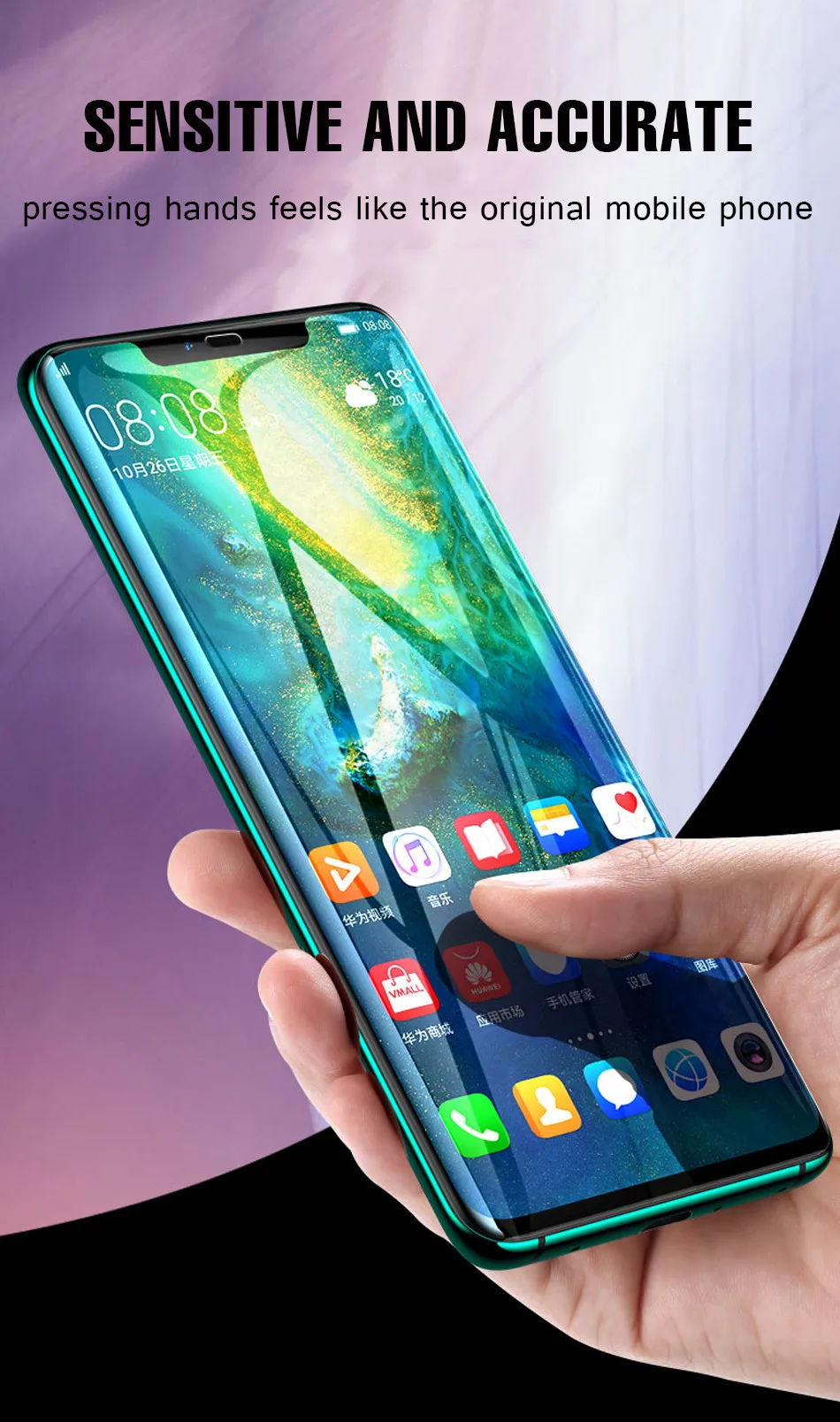 Полный закругленный протектор экрана Гидрогелевая пленка на huawei mate 20 Pro X mate 20 Lite передний, Задний защитный мягкий пленка без стекла