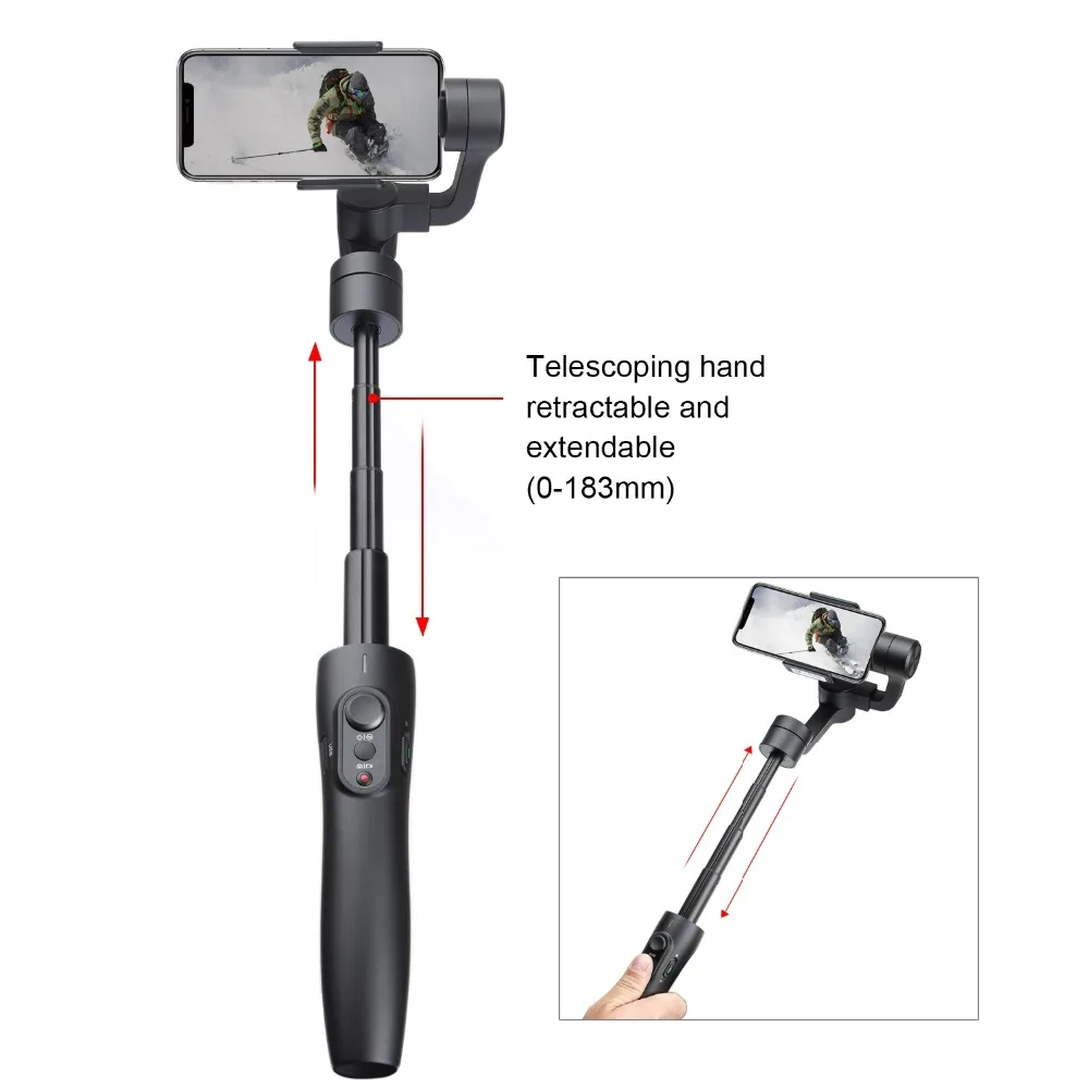 Feiyutech Feiyu Vimble 2 телефон Gimbal ручной 3 осевой стабилизатор выдвижной держатель для