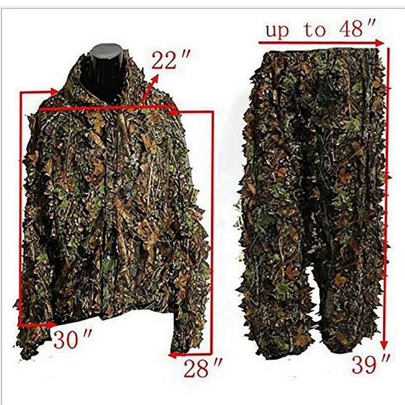 Джунгли камуфляжная одежда Военная Охота Открытый Кемпинг Снайпер Ghillie костюм