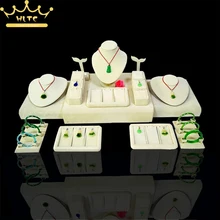 Новейший дисплей для ювелирных изделий, бежевый бархат, витрина, держатель для браслета, ожерелье, бюст, стойка для серег, органайзер, чехлы