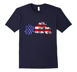 Возьмите новый для мужчин рубашка американский флаг, США патриотический мотоцикл проблемных футболка