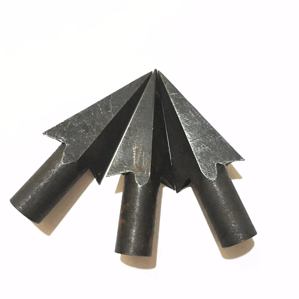 

6/12/24/48pcs Archery Arrowheads Broadheads Tips Medieval Metal For Wooden Arrow Longbow Hunting