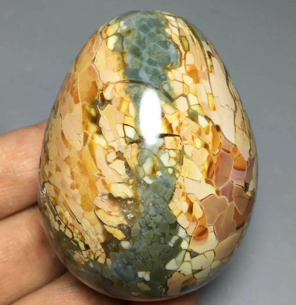 

188g Raw NATURAL OCEAN JASPER QUARTZ CRYSTAL EGG HEALING stones Mineral specimen healing crystals