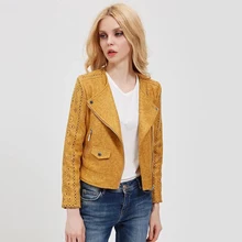 Женская куртка на молнии из замши женская кожаная куртка женские короткие Осенние карманы с отложным воротником женские пальто