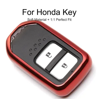 

TPU Protection Car Key Case Cover Skin Shell For Honda Accord Crider City Vezel Odyssey Civic Jazz HRV CRV Key Fob Ring Chain