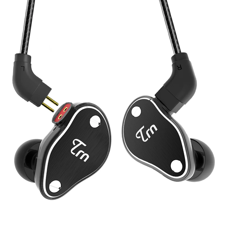 Гибридные наушники TRN V60 1BA + 2DD HIFI DJ Monito спортивные для бега с разъемом 2 pin V20