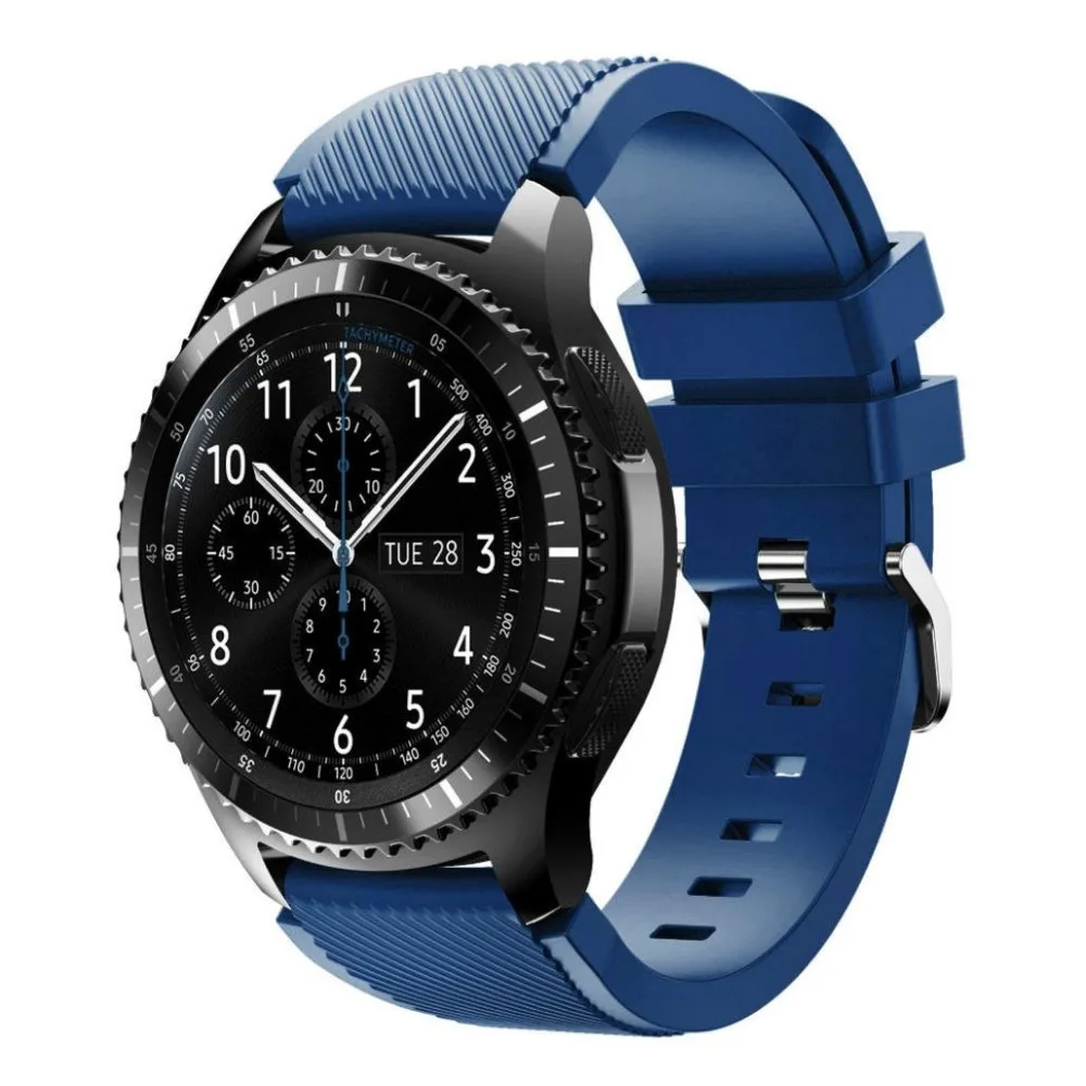 Ремешок силиконовый для Samsung Galaxy watch 46 мм 42 браслет Active band/Gear S3 Frontier/Sport/S2/S 3 2 Amazfit bip