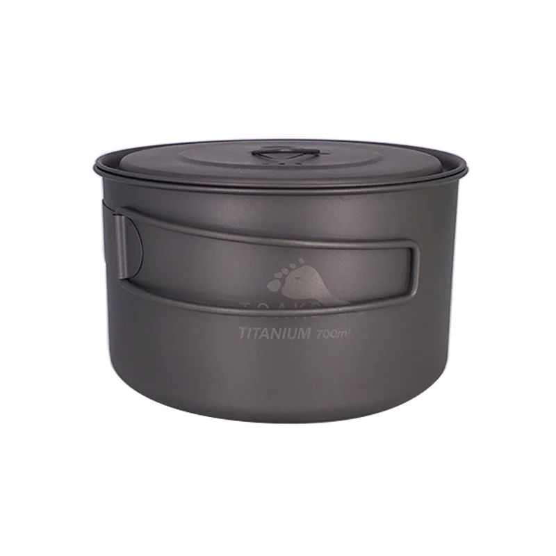 Ультралегкий титановый горшок для кемпинга TOAKS POT 700 D115 L титановая чашка толщиной