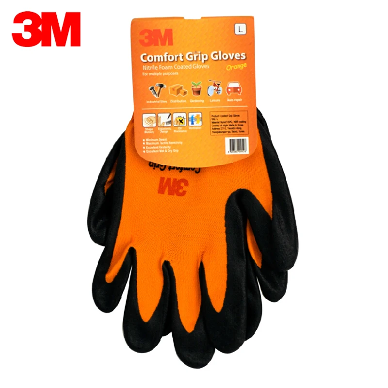 3M Wear resistant Gloves Anti skid Comfortable Nitrile Rubber Gloves