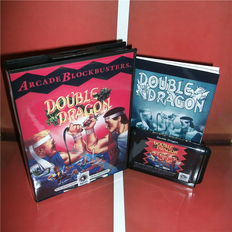 

Double Dragon 1 US Cover with box and manual For Sega Megadrive Genesis Video Game Console 16 bit MD card