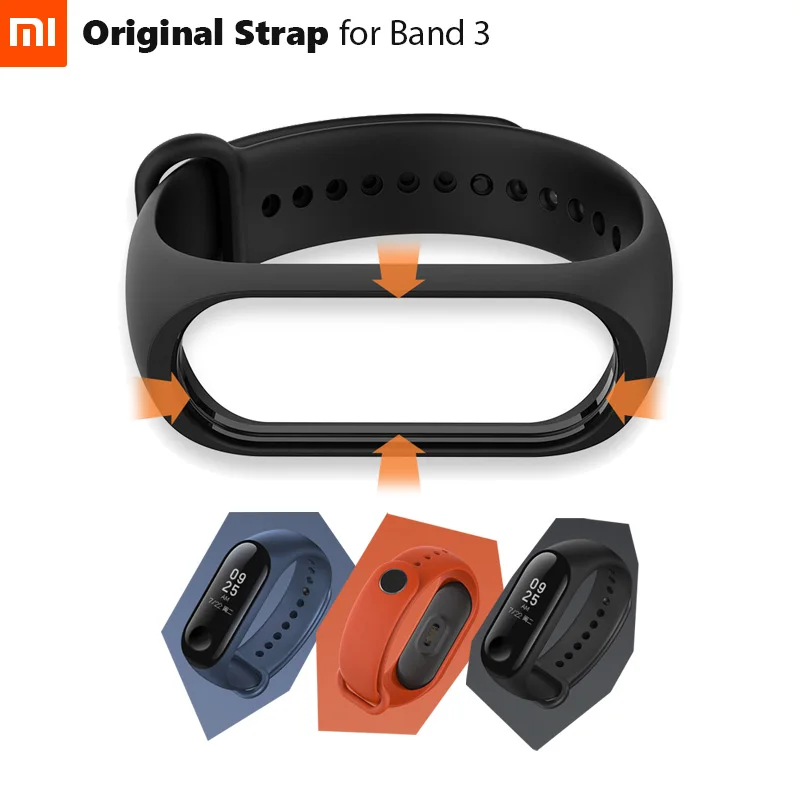 

Original Xiaomi Color Strap for Xiaomi Mi Band 3/4 Miband 3/4Dual Material Synthesis Process Multicolor Bracelet