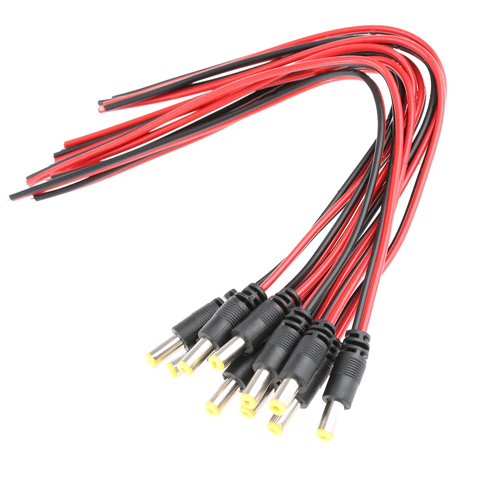5.5x2.1mm Male Female DC Power Socket Jack Plug Connector Cable Wire 12V ~