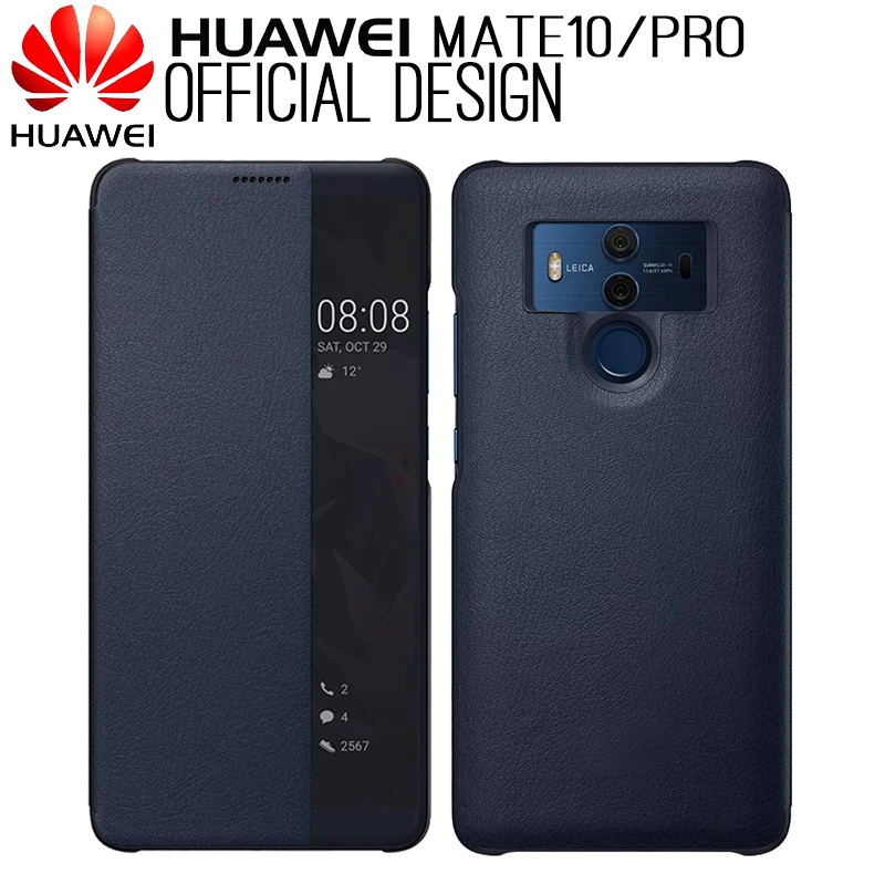 Официальное для Huawei Mate 10 чехол Умная спальная кобура для Huawei MATE10 pro Флип чехол Прозрачное окно Телефонная кобура Дайте кабель для зарядки / MATE10 чехол / MATE 10 Pro чехол / mate 10pro чехол