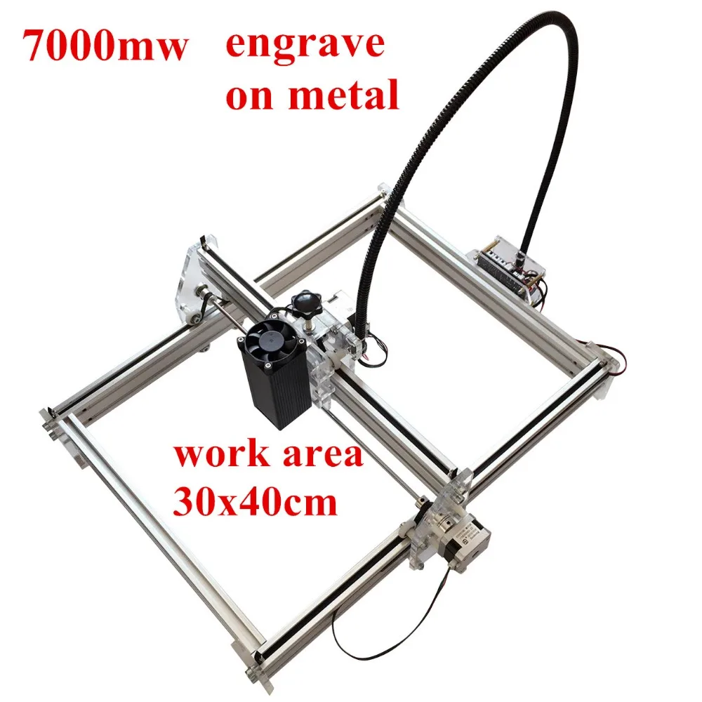 7000 МВт лазерная гравировальная машина для гравировки на металлической рабочей зоне 30*40 см лазерная гравировальная машина для лазерной