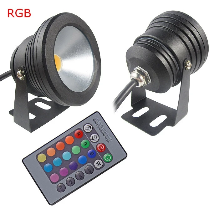 Submersa para Piscina Decoração de Festa e Jardim para Ambientes Led à Prova Lâmpada D'água Fonte Externos 12v 10w Luz 7 luz submersa para piscina, fonte, decoração de