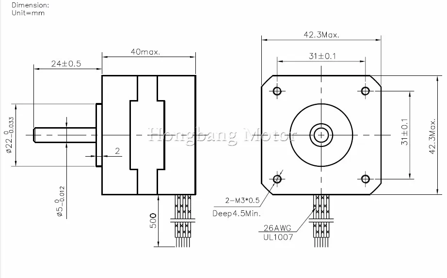do motor deslizante + 3 pces nema17
