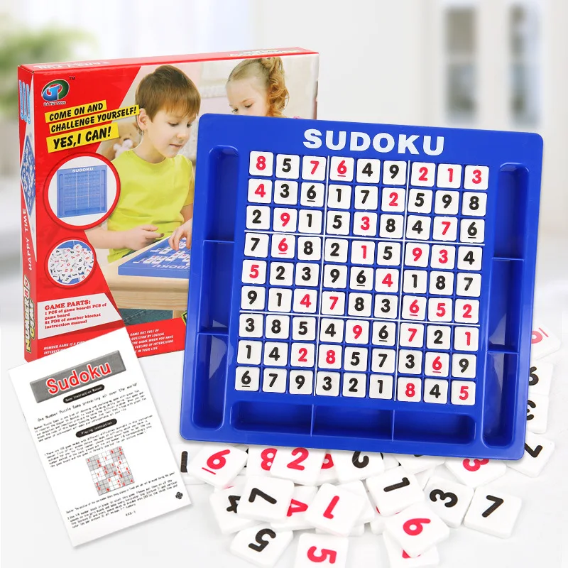 

Digits Educational Toy Sudoku Chess Funny Children Game Drawer Type Gift Wooden Board Challenge Logic Training Intelligent