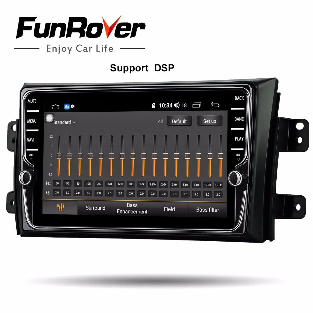 Top Funrover android 9.0 car dvd multimedia player for SUZUKI SX4 SX-4 2006-2013 2 din car radio gps navigation stereo headunit DSP 3