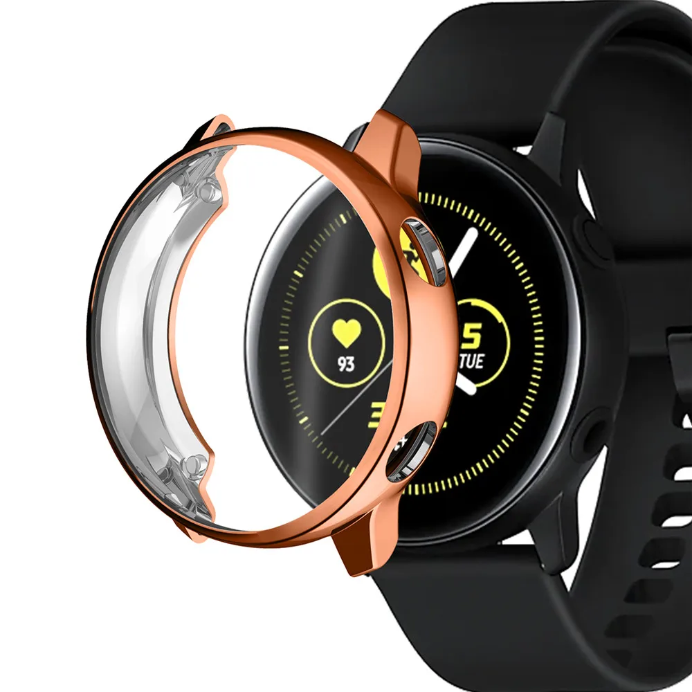 Мягкий защитный чехол для samsung Galaxy Watch Active SM-R500 тонкий TPU полная защита Корпус рамка аксессуары для бампера