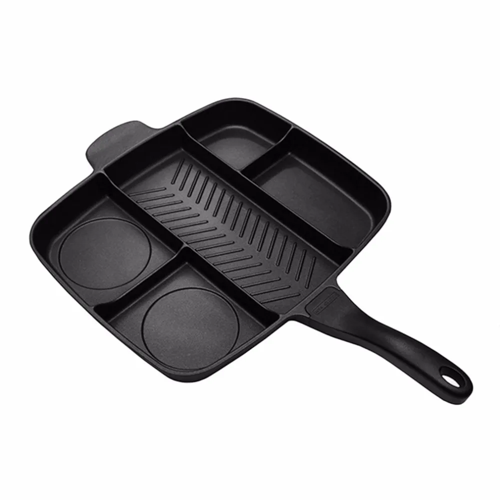 

5 In 1 Multi-purpose Separation Pot Fryer Pan Non-Stick Grill Fry Oven Meal Skillet Barbecue Plate Roasting Pan